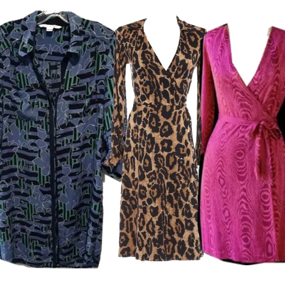 Diane Von Furstenburg Silk Dresses Leopard Size 4